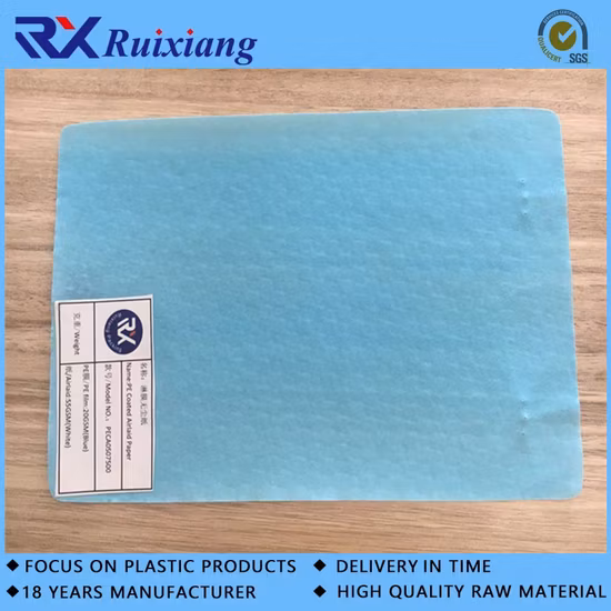 Custom Blue Waterproof PE Film Coated Airlaid Paper for Maternity Pad Made in China